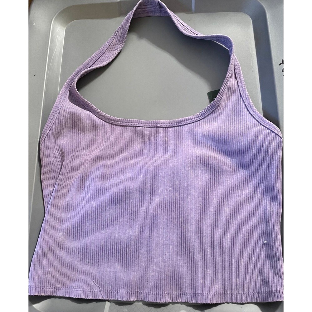 Women's Ribbed Halter Tank Top Large NWT